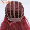 Parrucche sintetiche Parrucca sintetica rossa Parrucca lunga ondulata naturale con frangia per le donne Parrucca quotidiana in fibra resistente al calore per capelli Cosplay Q231021
