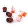 Charms Charms 5st/Lot Chocolate Cake Cream Harts For Earring Findings 3D Charm Food Eartrop Keychian Pendant Jewelry Accessory Jewelr DHF70