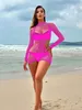 Sexy fishnet mesh club jurk zomer lange mouw zie door mini jurk dames round kraag dames dres dres