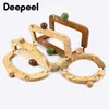 Bag Parts Accessories 1Pc Deepeel 14-28cm Wooden Bag Handle Bags Closure Kiss Clasp Purse Frames Lock Buckles Handles DIY Sewing Brackets Accessories 231020