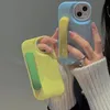 Telefonfodral Creative Cut Door Handle Roligt för iPhone 14 11 13 Pro Max Japanese Girls 'Soft Silicone Cover Friend Capa 231104