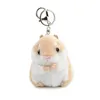 Porte-clés en peluche Kawaii mignon doux Hamster porte-clés fausse fourrure de lapin pompon moelleux bibelots voiture sac à main pendentif clé chaîne porte-anneau 231020