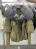 レディースダウンパーカーラガボジー冬の女性パフコート大きな本物の毛皮の襟厚い豪華なパーカーアウター女性90％ホワイトダックダウンジャケット231020