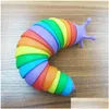 Funny Toys Fidget Toys Slug Articated Flexible 3D Slugs Favor Toy All Ages Relief Anti-Anxiety Sensory For Children Aldt Drop Delivery Dhcdk