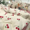 Bedding sets Korean Style Set Boys Girls Twin Queen Size Duvet Cover Flat Sheet Pillowcase Bed Linen Kids Adult Fashion Home Textile 231020