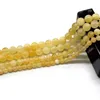 Autres Citrines naturelles en gros, perles rondes en pierre pour la fabrication de bijoux, collier, Bracelet, 6mm, 10mm, cristal en vrac, 15 pouces, 231020