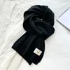 Scarves Solid Wool Soft Knitted Warm Scarf Women Skinny Woolen Yarn Korea Style Fashion Travel Casual Foulard Wraps Bufanda Echarpe 231021