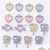 Charms 10 Pieces Metal Hearts Pendant Earrings Accessories Handmade For Jewelry Making Drop Delivery Findings Components Dhw79