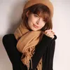 Scarves 100% Wool Winter Scarf Women Scarves Adult Solid Luxury Autumn Fashion Designer Scarf Poncho Scarfs for Ladies Wrap 231021