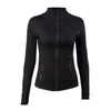 Traje de yoga Lu-088 Mujeres Chaqueta de yoga Ropa Top Slim Running Fitness Cremallera Soporte Collar Ajuste Manga larga Entrenamiento deportivo Secado rápido Ja Dhhkt