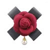 Broches avec nœud, petit parfum, Corsage, Imitation de Rose de haute qualité, accessoires pour vêtements en tissu perlé, H1301