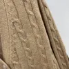 2023 autunno albicocca tinta unita ricamo cardigan maglione manica lunga scollo a V bottoni lavorati a maglia maglioni monopetto Top WS3O21