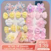 Haarschmuck Baby Mädchen Clips Sets Spitze Bogen Blume Kinder Haarband Haarnadeln Haarspangen Kopfschmuck Kinder Krawatte Kopfbedeckung