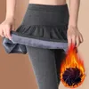 Active Shorts Women Culottes Elastyczny spódniczka termiczne legginsy uda w niewielkim dopasowaniu kobiet plisowane z elastycznością wysokiej talii przytulność