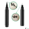 Eyeliner Eyeliner 10 peças 2 em 1 Tubo grosso Eraser Eye Liner Pen Private Label Personalizado Atacado à prova de água Maquiagem líquida Saúde Beleza Dhlp3