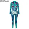 Terrorist Bloody 3D Printed Women Jumpsuit Carnival Fancy Party Cosplay Costume Bodysuit Adults Fiess Onesie Outfits