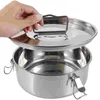 Pans Stainless Steel Steamer Flan Container Containers Lids Cooking Kitchen Cookware