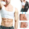 Waist Tummy Shaper Men Gynecomastia Shaper Slimming Chest Corset Compression Body Building Sleeveless Tops Correct Posture 1219 231021