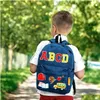 Notions Back To School Iron Ones Apple Red Letters Embroidered A-Z Alphabet Badge Decorate Repair Appliques For Clothes Shirts Drop