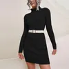 Pulls pour femmes Automne Hiver Tricoté Pull Robe À Manches Longues Sexy Moulante Tricots Coréen Y2k Bas Chemises Femme Pull 2023