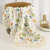 Blankets Double Layers Tassels Baby Blanket Cotton Swaddles Wrap Cloth Stroller Cover Born Bath Towel Receiving