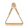 Hooks Wooden Toilet Paper Holder Bathroom Accessories Nail-free Towel Tissue Wall Mounted Triangle