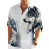 Herren-Freizeithemden, Tiger-Hemden für Herren, T-Shirts, Langarm-Oberteile, Tiergrafik-Kleidung, Streetwear, Pullover mit V-Ausschnitt, Sommer-Herrenhemd-T-Shirts 231020