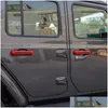 Other Exterior Accessories 4 Doors Door Handle Car Tail Outside Shell 10Pcs For Jeep Wrangler Jl Add High Quality Drop Delivery Mobi Dhmwj