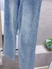 Damesbroeken Hoge kwaliteit Elastisch Sterrenhemel Diamant Baggy Jean Comfortabel Zacht Recht Denim 2023 Lente Pantalones De Mujer 231021