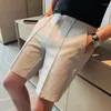 Men's Shorts Summer Knee Length Thin For Men Clothing 2023 Business Casual Slim Fit Office Short Homme Plus Size 28-38 Sale