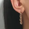 Stud Earrings Jewelry Unique 1 Pair Avant-garde Streetwear Metal Fashion Accessories There Must Be Eye-catching Chain Style
