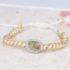 Nueva pulsera tejida de la Virgen María Fiesta de Pascua Regalo religioso Cadena cubana Pulseras trenzadas Brazalete ajustable para niñas Encantos Vsco Amistad Accesorios estéticos