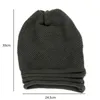 Breda randen hattar hink vintern baggy slouchy beanie hatt ull stickad varm mössa för män kvinnor överdimensionerade skidåkning cappello uomo 231020