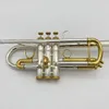 고급은 도금 금도금 C-Key Professional Trumpet 악기 초보자는 시험 수준 황동 트럼펫 악기를 연주합니다.