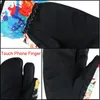 Skidhandskar 3 Finger Professional Snowboard Skidhandskar Vattentät -30 Winter Thermal Mittens Windproof Skiing Snowmobile Touch Screen Rope 231021