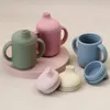 Babyflaschen # Tragbare Fütterung Trinkgeschirr Tasse geboren Lernen Hand Schaft Flaschen Silikon Geschirr Kleinkind Wasserflasche Zubehör 231020