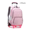 Sacs d'école Ziranyu Sac à roulettes Sac à dos roulant pour filles Bagages Chariot étanche