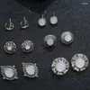 Ohrstecker, die europäische Mode verkaufen, Boho-Wassertropfen, weißer Saphir, Retro-Ohrring für Frauen, Schmuck, Accessoires, Geschenke, 6 Paare/Set