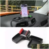 Outros acessórios interiores Abs Car Dash Phone Holder Mount Kit de bandeja de armazenamento preto para Jeep Renegade Adicione Drop Delivery Mobiles Motorcy Dhwlq