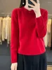 Damenpullover Schnalle 100 reiner Wollpullover im chinesischen Stil Stehkragen Top Hanfu Herbst und Winter gestrickter Boden