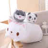 Plyschdockor 20 cm kawaii djur dinosauri gris kattbjörn leksak mjuk panda hamster elefant hjort fylld docka baby kudde födelsedag present 231020