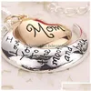 Pendentif Colliers Pendentif Colliers Je t'aime à la lune et au dos maman collier cadeau de fête des mères en gros bijoux de mode N113 Drop D Dhze3