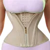 Taille Tummy Shaper Latex taille formateur femmes taille Protection Bustier Korset nu noir Corset grande taille Korsett fermeture éclair crochets yeux Gorset 231021