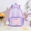 Sacs d'école 2023 Enfants Sac à dos Mode Dessin animé Glitter Coeur avec sangle de poitrine Enfants Petites filles mignonnes Sacs à dos