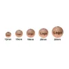 Anneaux de dentition jouets Mabochewing 100 pièces personnaliser motif Laser perles rondes en bois de hêtre bébé anneaux de dentition 231020