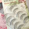 False Eyelashes 5 Pairs Short Set Volume Soft Clear Band Lightweight 3D Mink Lashes Faux Cils Handmade Fake