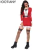 XMAS Sexy Kant Strik 3D Print Vrouwen Jumpsuit Carnaval Party Cosplay Kostuum Bodysuit Volwassenen Kerst Onesie Outfits