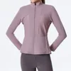 Chemises actives automne hiver col montant veste de sport femme séchage rapide vêtements de Fitness haut mince à manches longues Yoga course