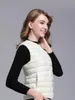 Womens Down Parkas Women 90% White Duck Vest Ultra Light Jacket Autumn Winter Round Collar Sleeveless Coat 231021