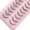 False Eyelashes 2023 Manga Lashes 10 Pairs 3D Clear Band Natural Look Wispy Mink Fluffy Cat Eye Pack Fake